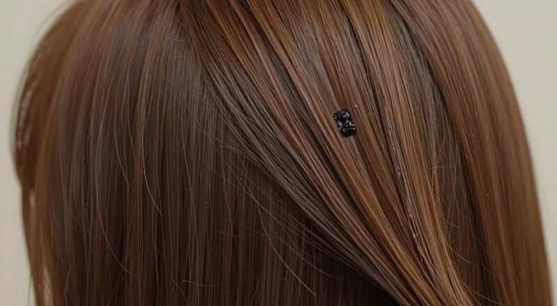 Cheveux brillants avec un soin à la boue minérale.